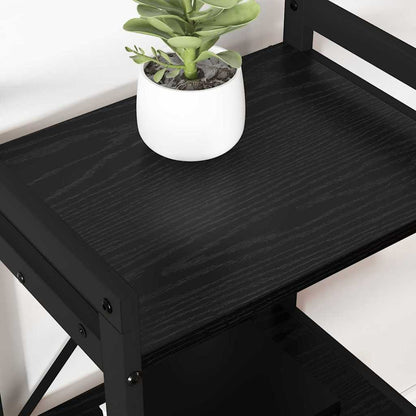 vidaXL Bookshelf 40 x 30 x 50 cm Engineered Wood Black Oak