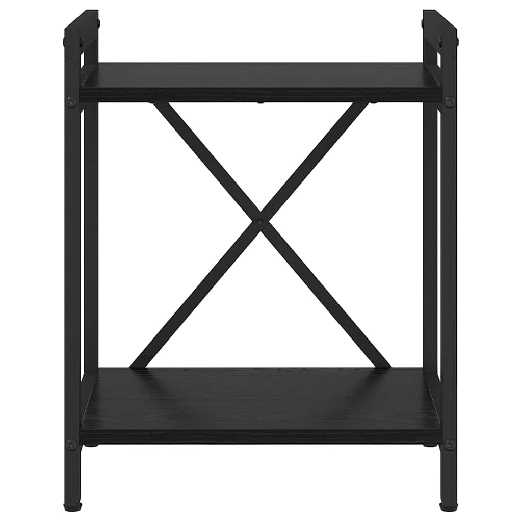 vidaXL Bookshelf Black Oak 40 x 30 x 50 cm Engineered Wood
