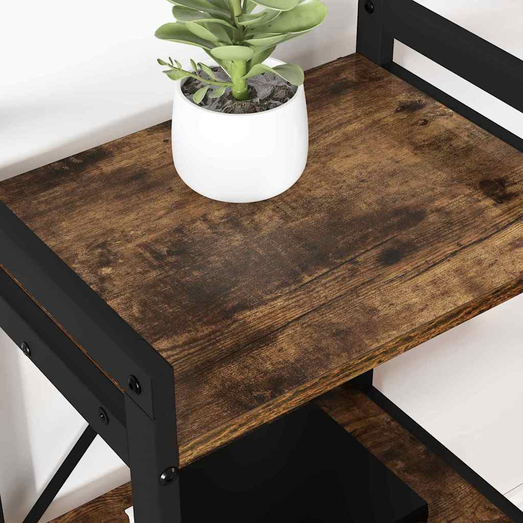 vidaXL Bookshelf Smoked Oak 40 x 30 x 50 cm Engineered Wood
