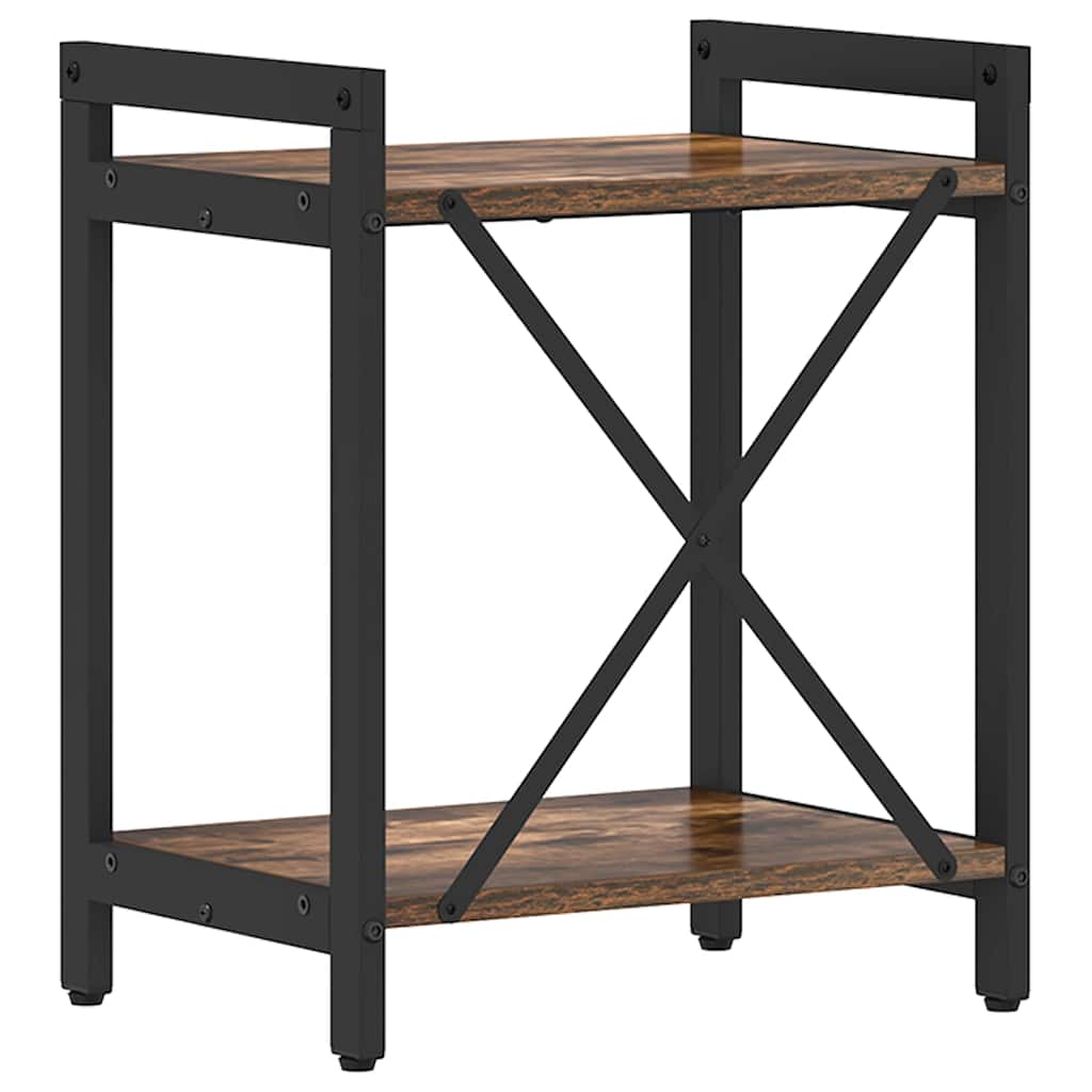 vidaXL Bookshelf Smoked Oak 40 x 30 x 50 cm Engineered Wood