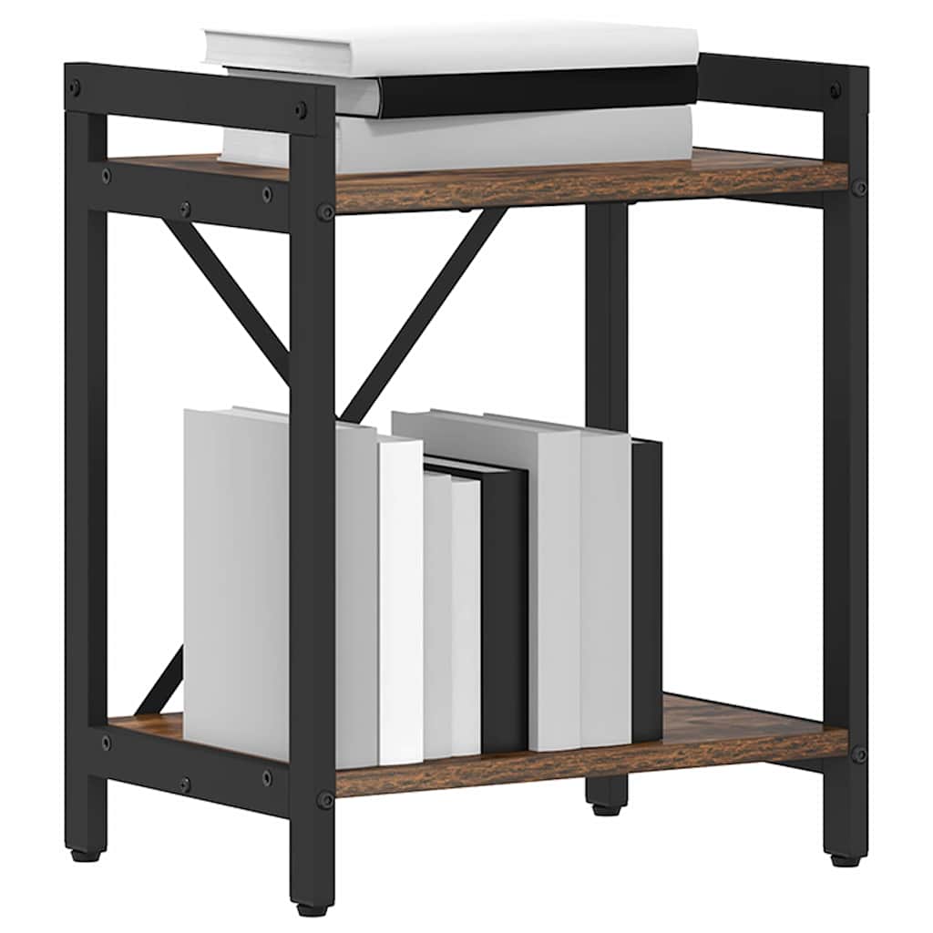 vidaXL Bookshelf Smoked Oak 40 x 30 x 50 cm Engineered Wood