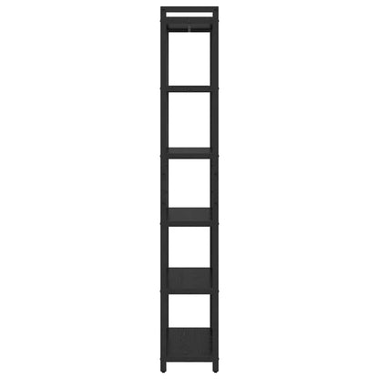 vidaXL Bookshelf 60 x 30 x 189.5 cm Engineered Wood Black Oak