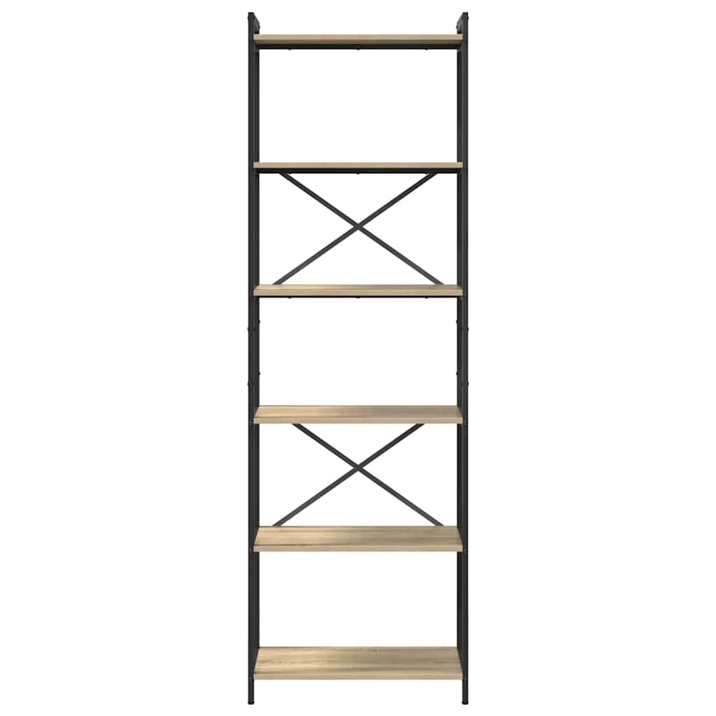 vidaXL Bookshelf 60 x 30 x 189.5 cm Engineered Wood Sonoma Oak