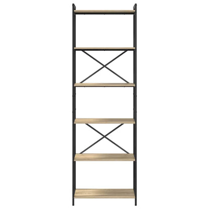 vidaXL Bookshelf 60 x 30 x 189.5 cm Engineered Wood Sonoma Oak