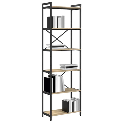 vidaXL Bookshelf 60 x 30 x 189.5 cm Engineered Wood Sonoma Oak