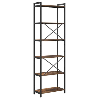 vidaXL Bookshelf 60 x 30 x 189.5 cm Engineered Wood Smoked Oak