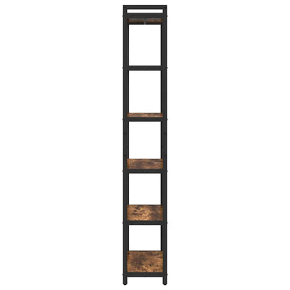 vidaXL Bookshelf 60 x 30 x 189.5 cm Engineered Wood Smoked Oak
