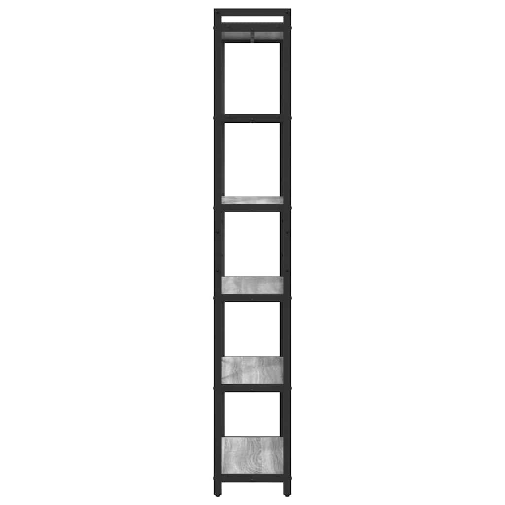vidaXL Bookshelf 60 x 30 x 189.5 cm Engineered Wood Grey sonoma