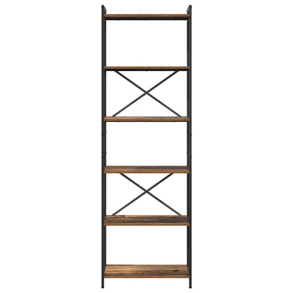 vidaXL Bookshelf 60 x 30 x 189.5 cm Engineered Wood Old wood