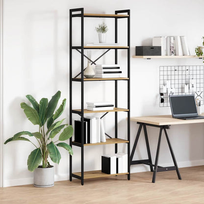 vidaXL Bookshelf 60 x 30 x 189.5 cm Engineered Wood Artisan Oak