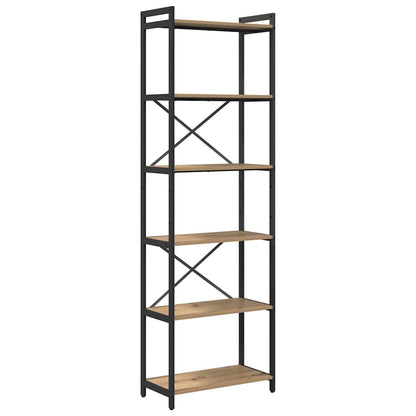 vidaXL Bookshelf 60 x 30 x 189.5 cm Engineered Wood Artisan Oak