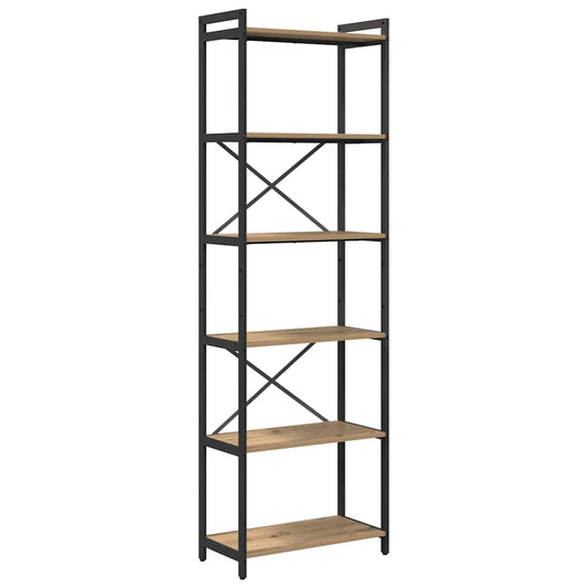 vidaXL Bookshelf 60 x 30 x 189.5 cm Engineered Wood Artisan Oak