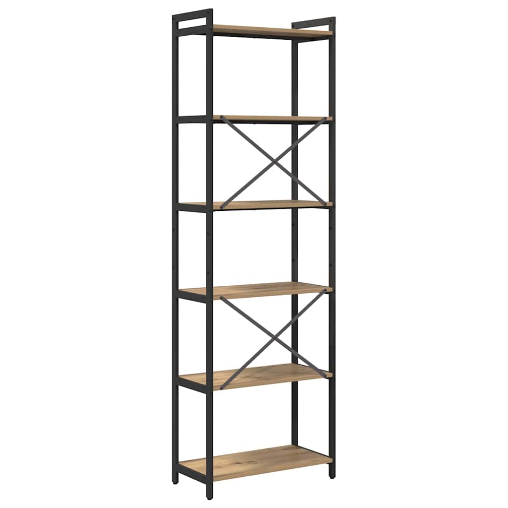 vidaXL Bookshelf 60 x 30 x 189.5 cm Engineered Wood Artisan Oak
