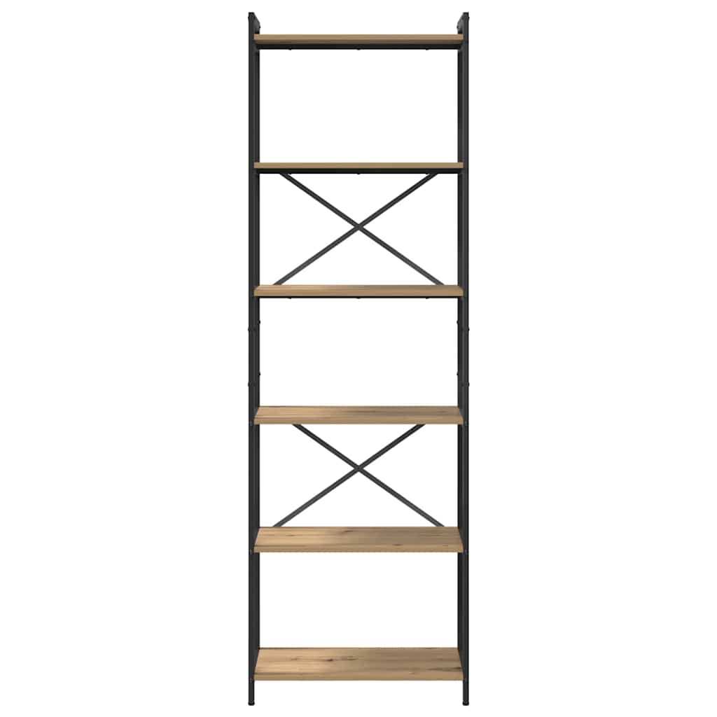 vidaXL Bookshelf 60 x 30 x 189.5 cm Engineered Wood Artisan Oak