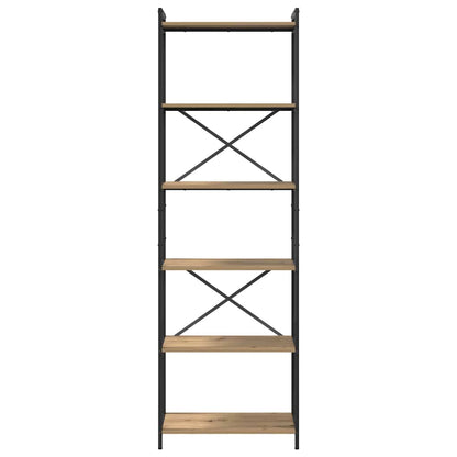 vidaXL Bookshelf 60 x 30 x 189.5 cm Engineered Wood Artisan Oak