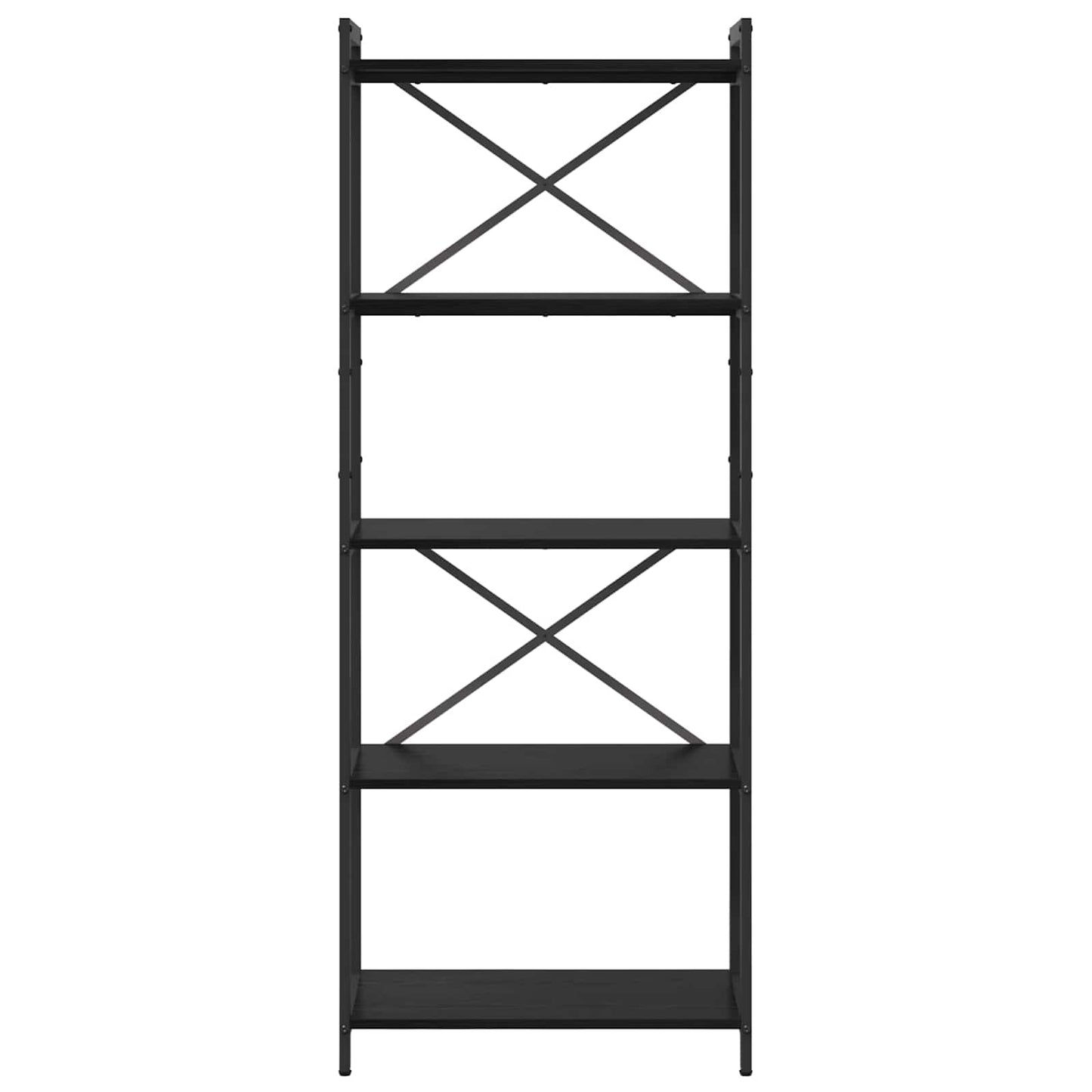 vidaXL Bookshelf Black Oak 60 x 30 x 155 cm Engineered Wood