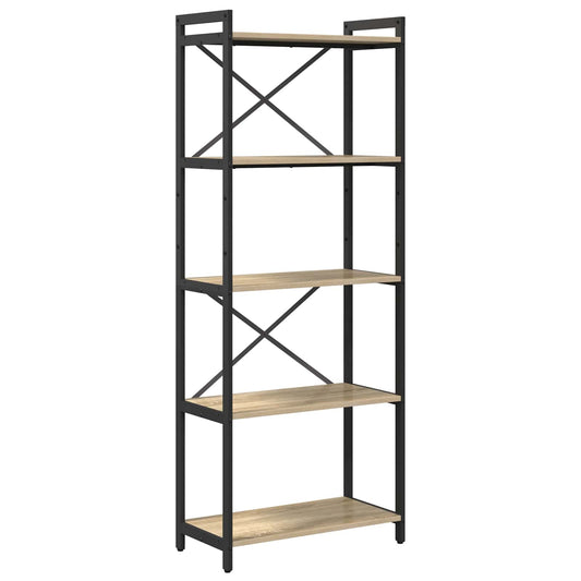 vidaXL Bookshelf 60 x 30 x 155 cm Engineered Wood Sonoma Oak