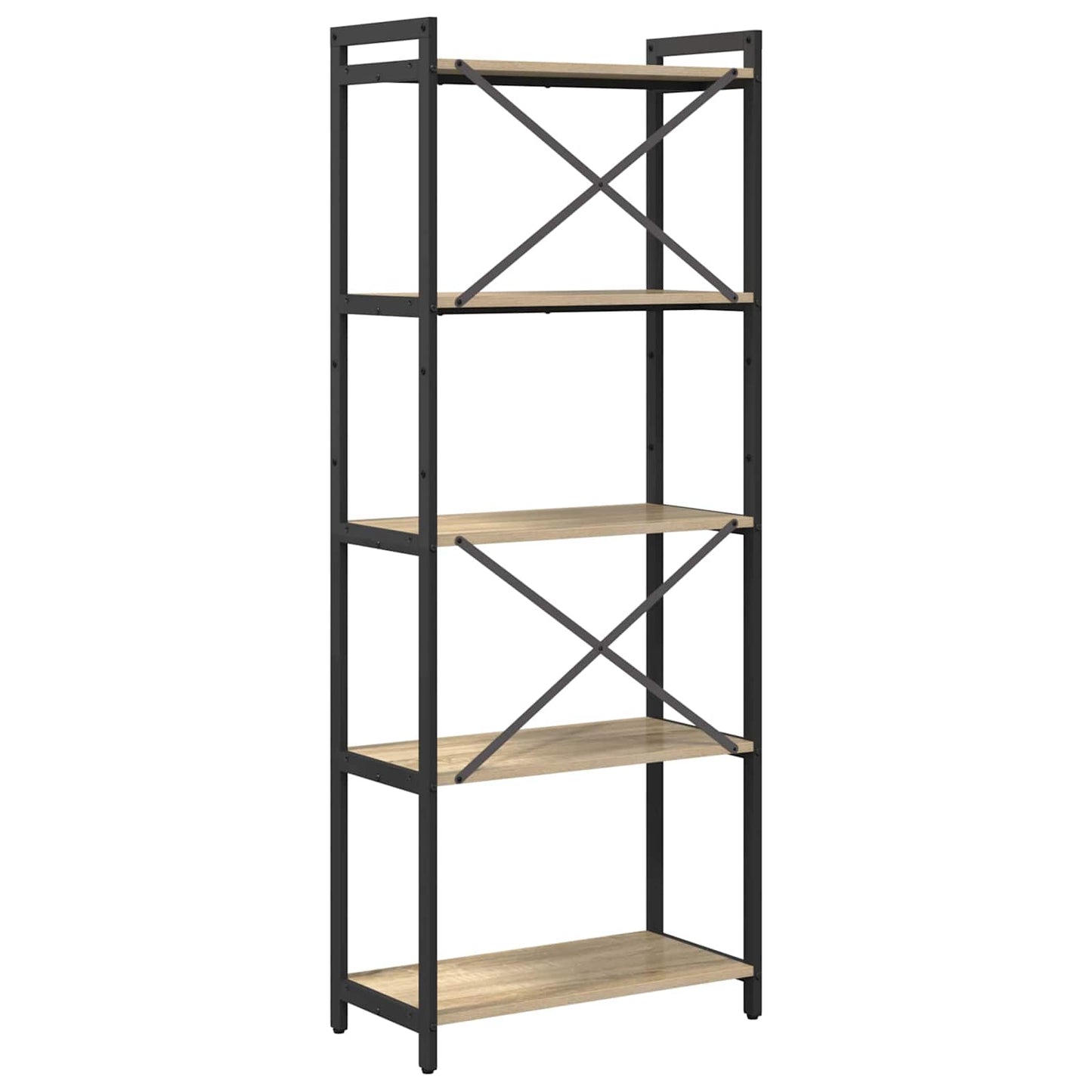 vidaXL Bookshelf Sonoma Oak 60 x 30 x 155 cm Engineered Wood