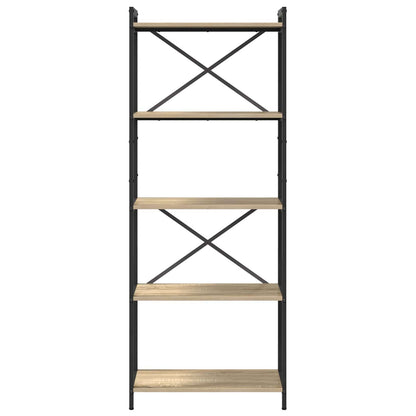 vidaXL Bookshelf Sonoma Oak 60 x 30 x 155 cm Engineered Wood