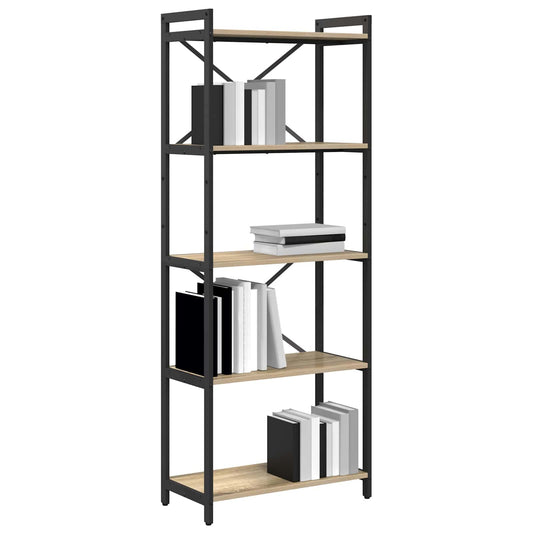 vidaXL Bookshelf 60 x 30 x 155 cm Engineered Wood Sonoma Oak