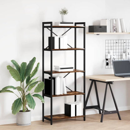 vidaXL Bookshelf 60 x 30 x 155 cm Engineered Wood Smoked Oak