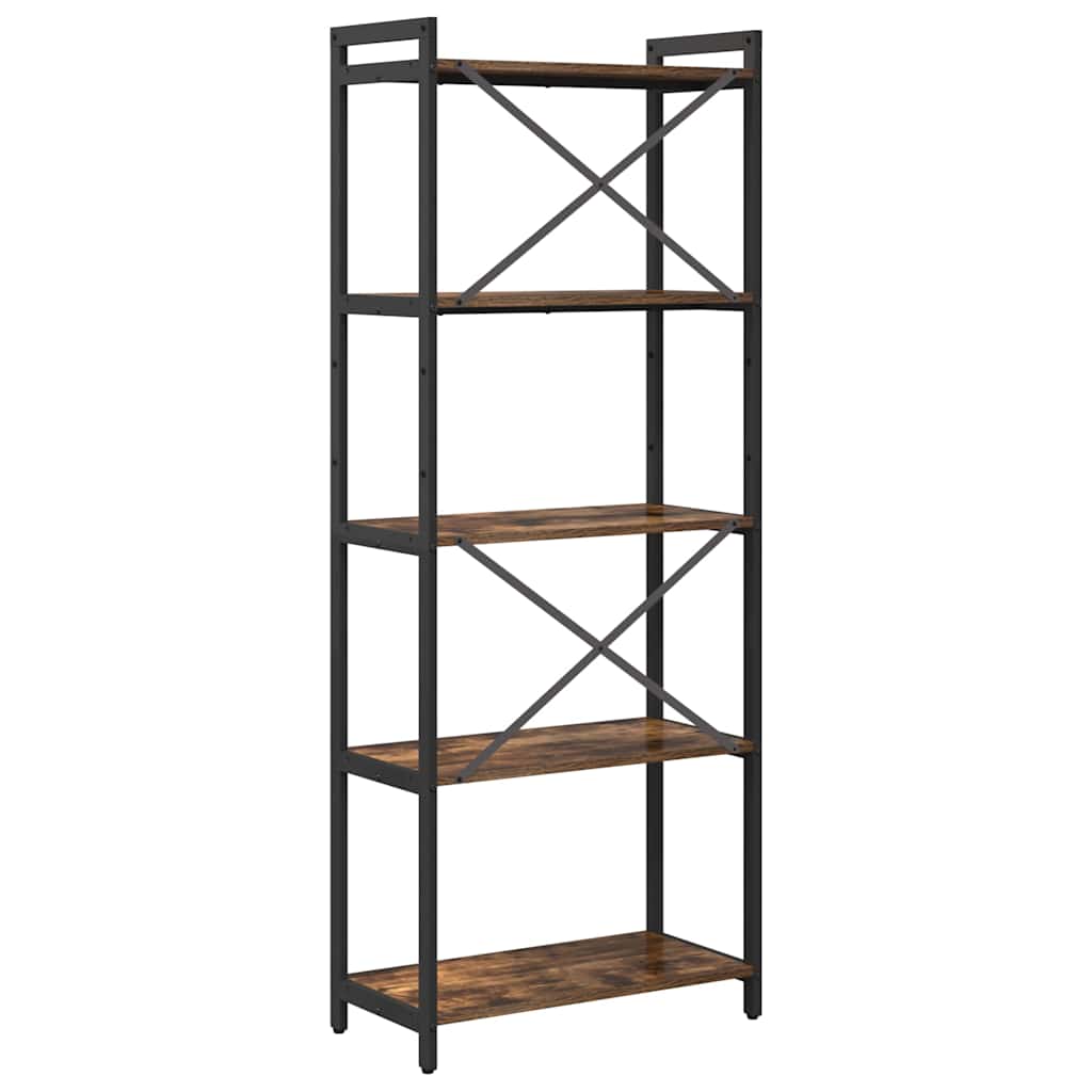 vidaXL Bookshelf 60 x 30 x 155 cm Engineered Wood Smoked Oak