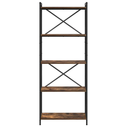 vidaXL Bookshelf 60 x 30 x 155 cm Engineered Wood Smoked Oak