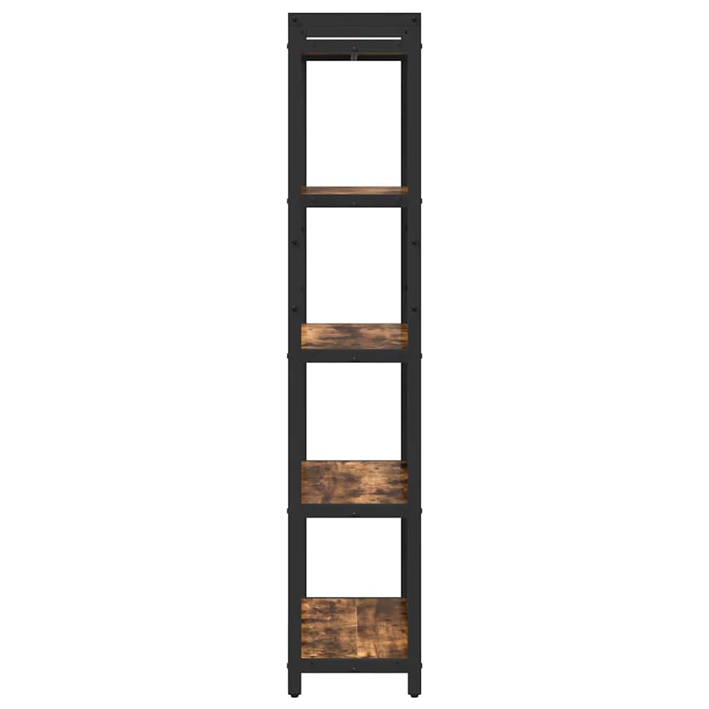 vidaXL Bookshelf 60 x 30 x 155 cm Engineered Wood Smoked Oak