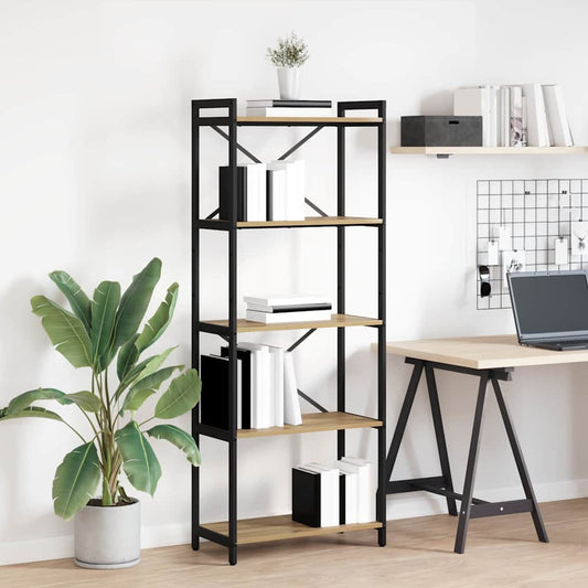 vidaXL Bookshelf 60 x 30 x 155 cm Engineered Wood Artisan Oak