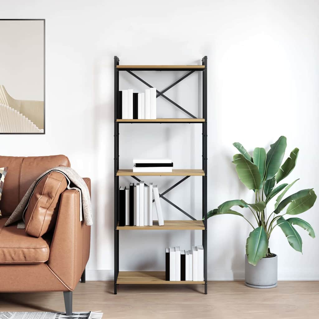 vidaXL Bookshelf 60 x 30 x 155 cm Engineered Wood Artisan Oak