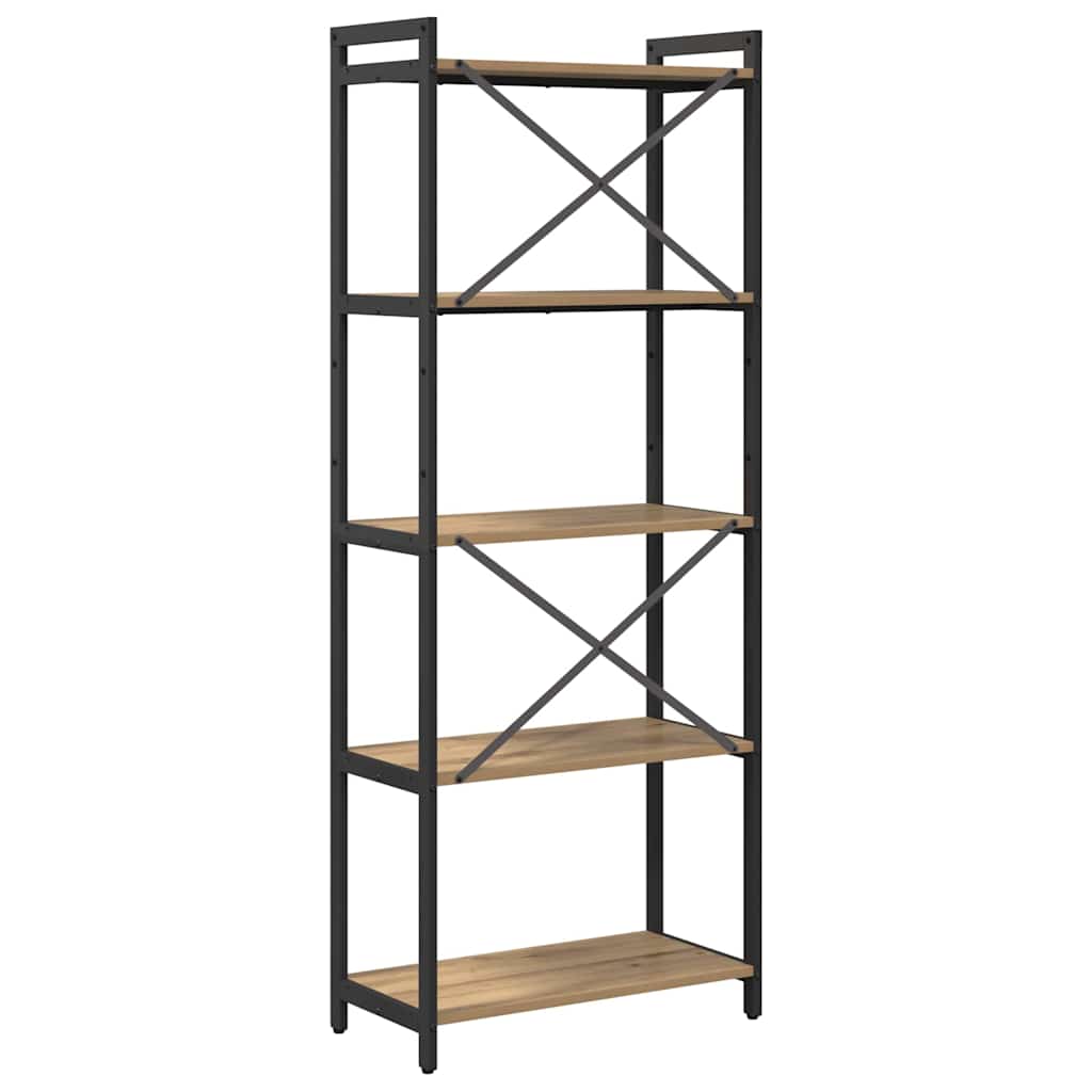 vidaXL Bookshelf 60 x 30 x 155 cm Engineered Wood Artisan Oak