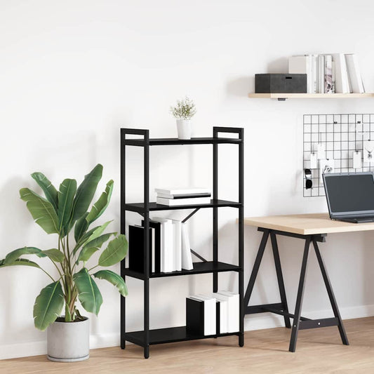 vidaXL Bookshelf 60 x 30 x 120 cm Engineered Wood Black Oak