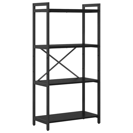 vidaXL Bookshelf 60 x 30 x 120 cm Engineered Wood Black Oak