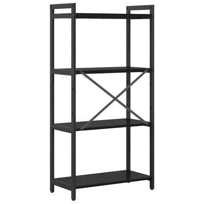 vidaXL Bookshelf 60 x 30 x 120 cm Engineered Wood Black Oak