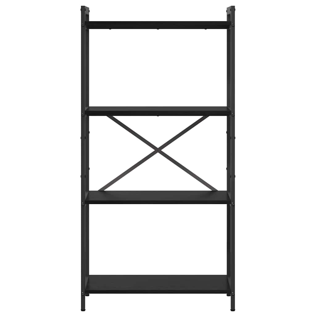 vidaXL Bookshelf 60 x 30 x 120 cm Engineered Wood Black Oak