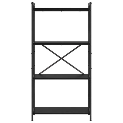vidaXL Bookshelf 60 x 30 x 120 cm Engineered Wood Black Oak