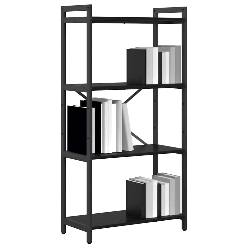 vidaXL Bookshelf 60 x 30 x 120 cm Engineered Wood Black Oak