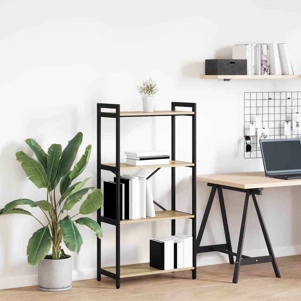 vidaXL Bookshelf 60 x 30 x 120 cm Engineered Wood Sonoma Oak