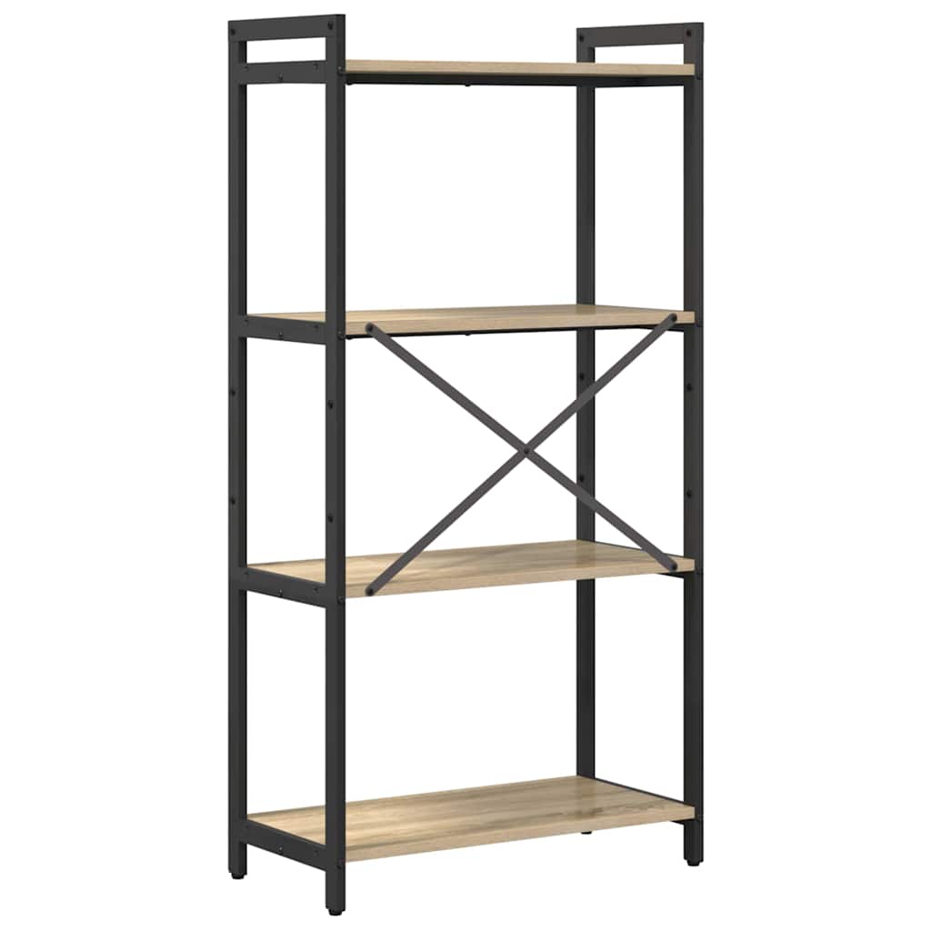 vidaXL Bookshelf 60 x 30 x 120 cm Engineered Wood Sonoma Oak