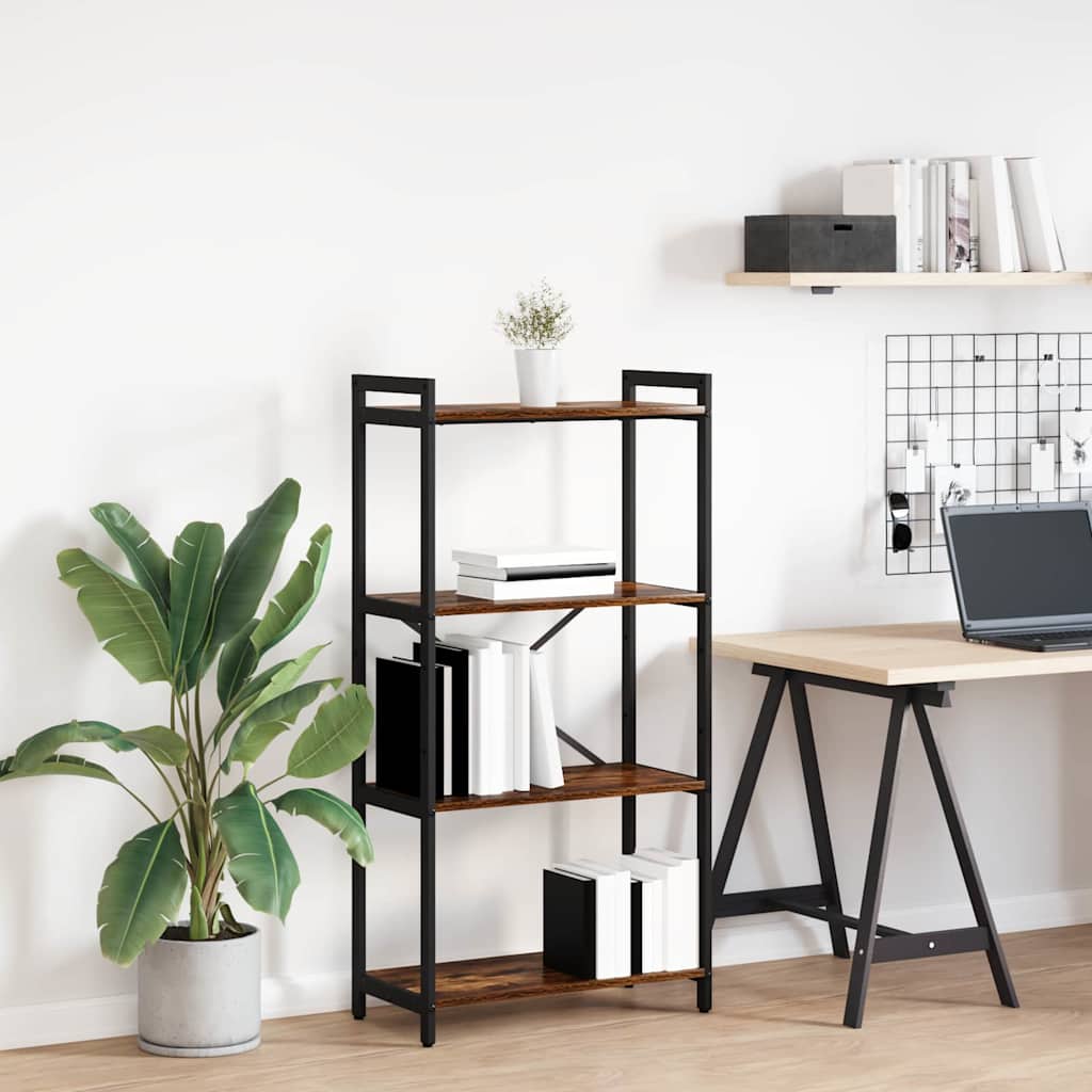 vidaXL Bookshelf 60 x 30 x 120 cm Engineered Wood Smoked Oak