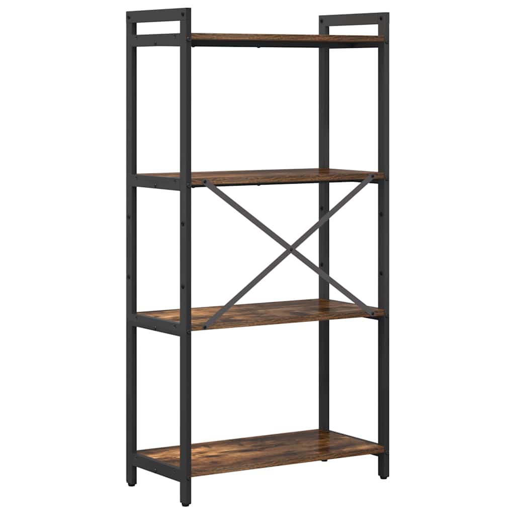 vidaXL Bookshelf 60 x 30 x 120 cm Engineered Wood Smoked Oak