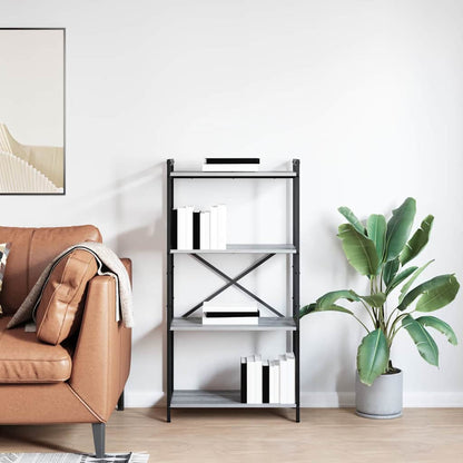 vidaXL Bookshelf 60 x 30 x 120 cm Engineered Wood Grey sonoma