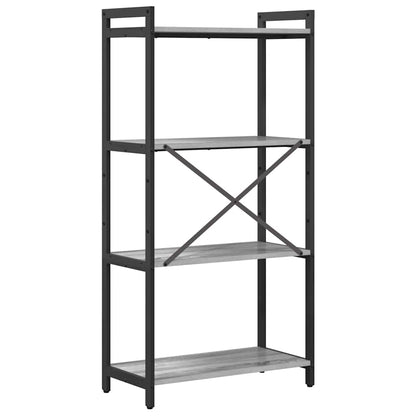 vidaXL Bookshelf 60 x 30 x 120 cm Engineered Wood Grey sonoma