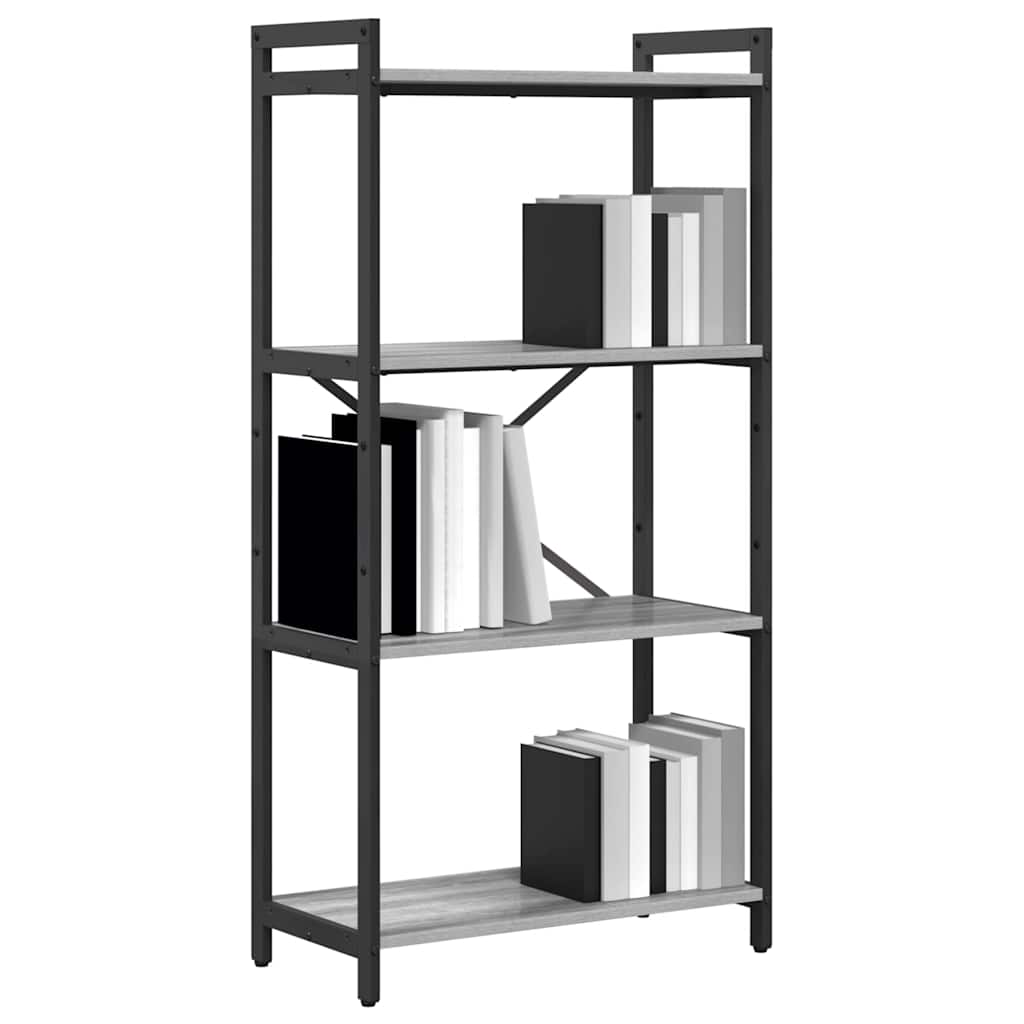 vidaXL Bookshelf 60 x 30 x 120 cm Engineered Wood Grey sonoma