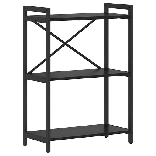 vidaXL Bookshelf 60 x 30 x 85 cm Engineered Wood Black Oak