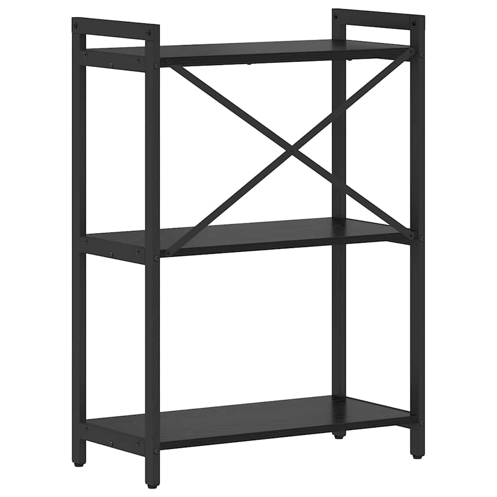 vidaXL Bookshelf Black Oak 60 x 30 x 85 cm Engineered Wood