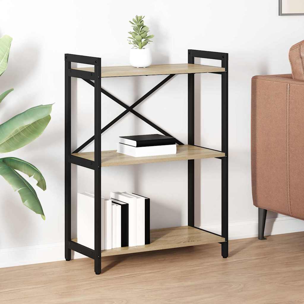vidaXL Bookshelf Sonoma Oak 60 x 30 x 85 cm Engineered Wood