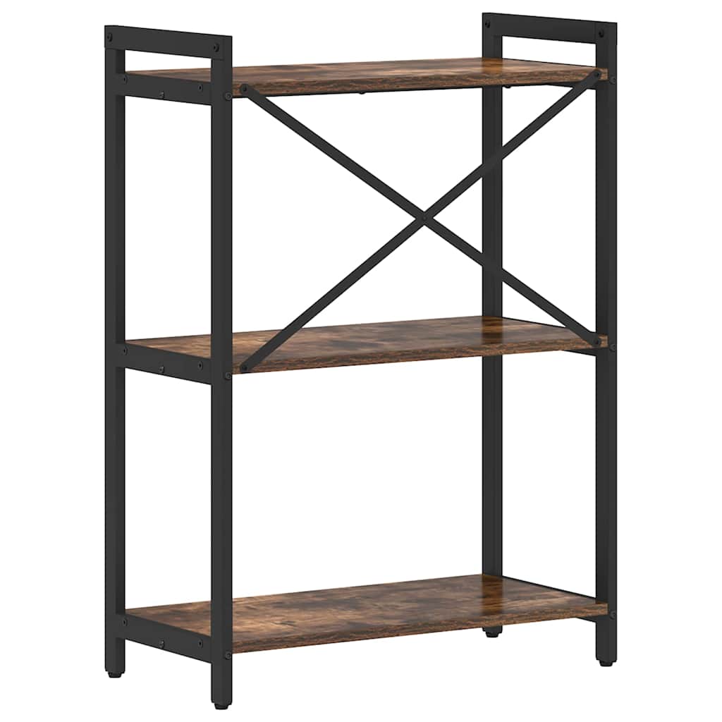 vidaXL Bookshelf Smoked Oak 60 x 30 x 85 cm Engineered Wood