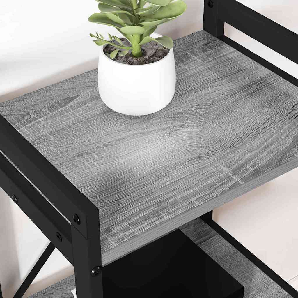 vidaXL Bookshelf 60 x 30 x 85 cm Engineered Wood Grey sonoma