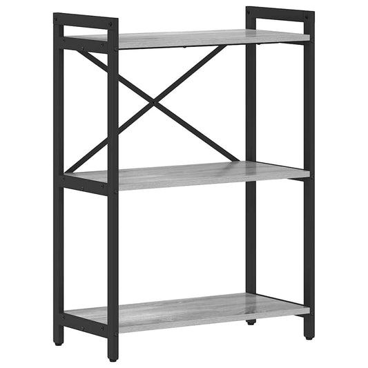 vidaXL Bookshelf 60 x 30 x 85 cm Engineered Wood Grey sonoma
